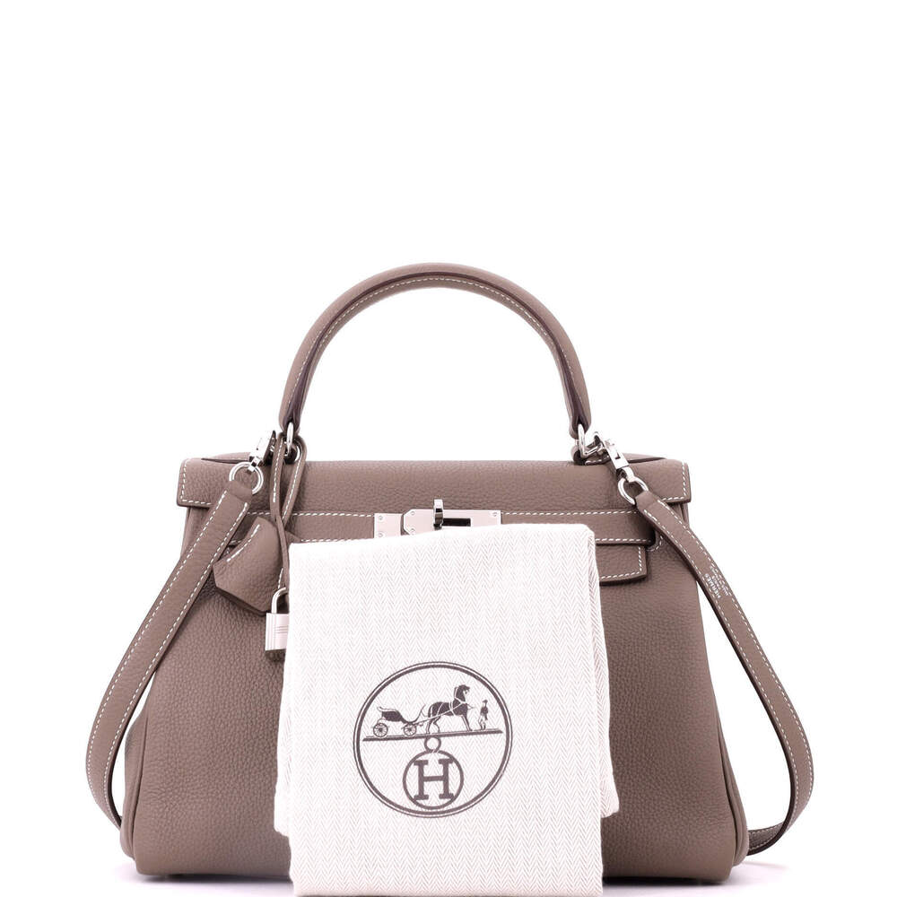 Hermes Kelly 28 Grey Togo with Palladium Hardware - Picture 2 of 8